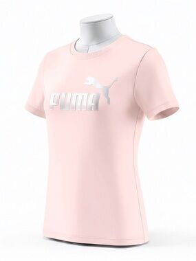 Puma Women's Pale Peach Short Sleeved Tee - Small, New (Never Worn)